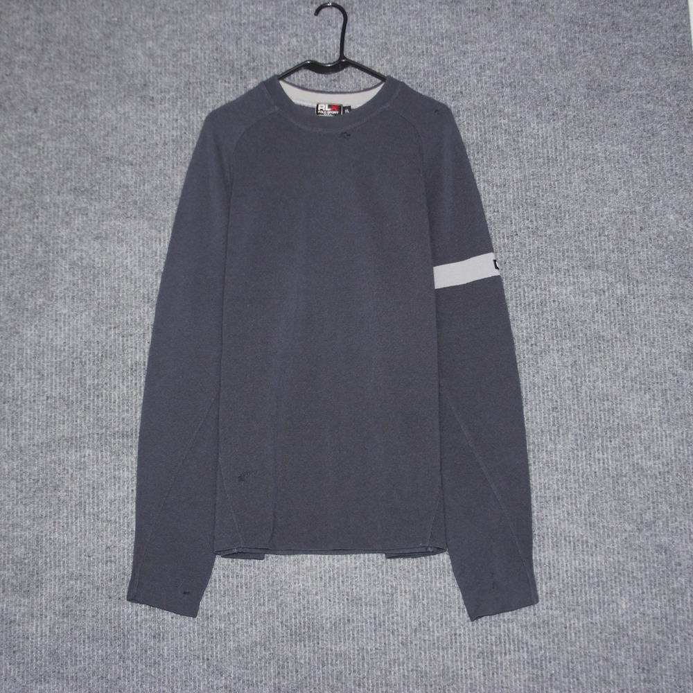 RLX‎ Polo Sport Crewneck Sweater Mens XL Dark Gray Wool Golf Luxury